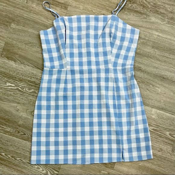 Nordstorm Bp Gingham Sheath Cami Mini Dress in Blue BabyDoll Mini Dress - Picture 3 of 10